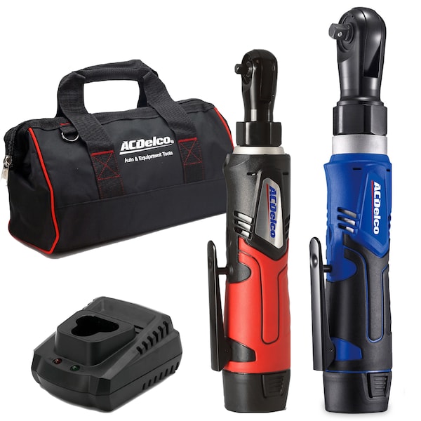 G12 K92 Combo- 1/4" & 3/8" Cordless Ratchet Wrench, 2-Battery